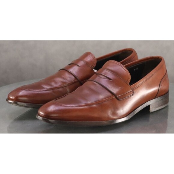 To Boot New York Men's Penny Loafer Dress Shoes Size EU 7.5 US 8.5 Made In Italy - Picture 1 of 12